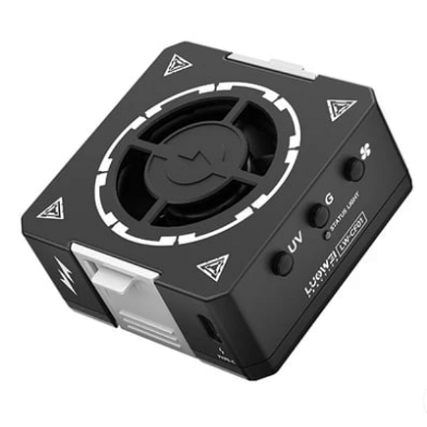COOLER EXUTOR 3 EM 1 - Ventilador Ultravioletas, Exaustor de Fumaça e Lâmpada com Luz Verde para Aplicação de Películas