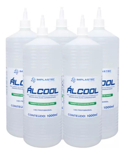 5 Álcool Isopropílico 99,8% Pci Eletrônicos Circuitos 1l