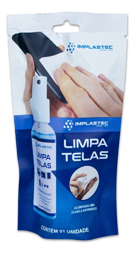 Limpa Tela Implastec Para Monitores, Notebook, Lcd 60ml