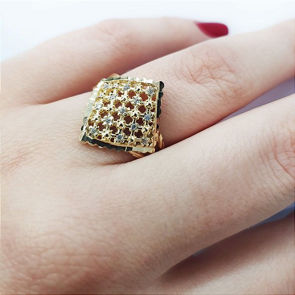 Anel Banhado de Ouro 18K Cod110