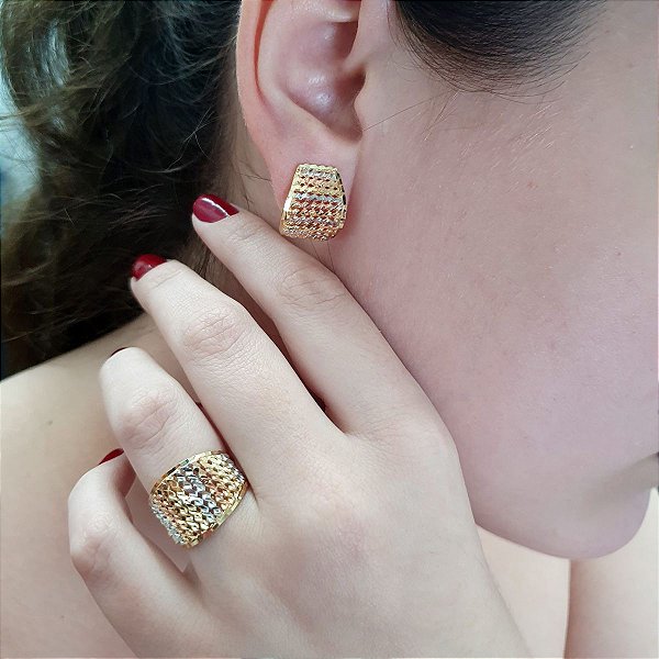 Anel  banhado a ouro 18k Cod 348