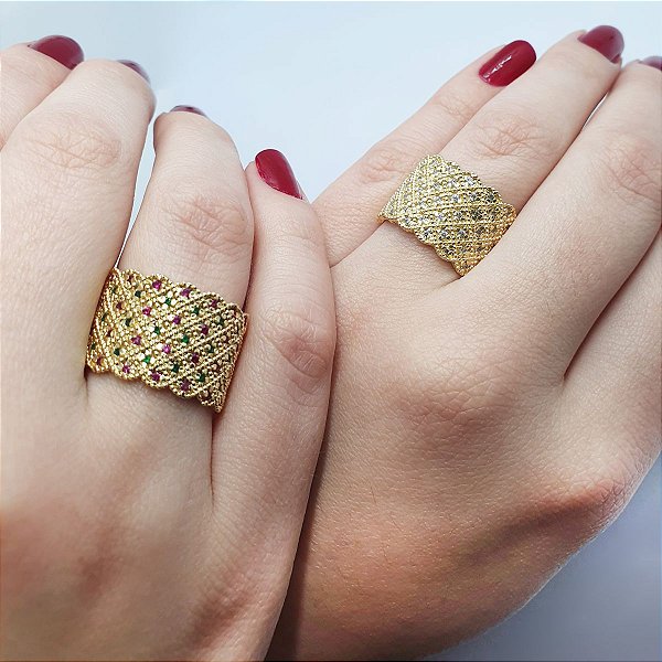 Anel Banhado de Ouro 18K Cod42