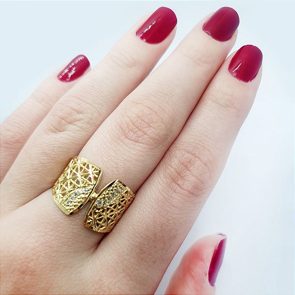 Anel  banhado a ouro 18k Cod 450