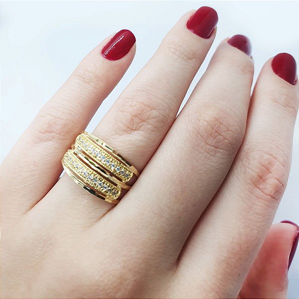 Anel  banhado a ouro 18k Cod 218