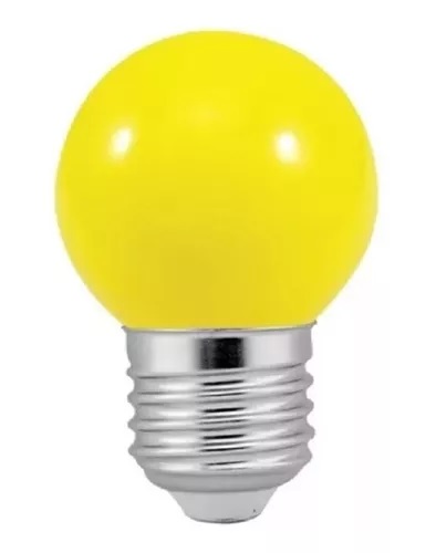 Lâmpada led bolinha G45 3w decorativa amarela E27 127v Galaxy.