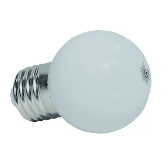 Lâmpada led bolinha G45 3w decorativa branco frio E27 127v Galaxy.
