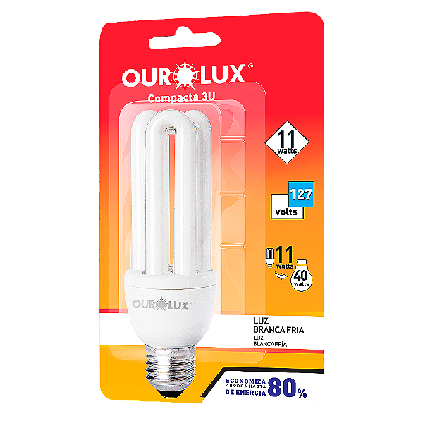 Lâmpada Fluorescente 3U 11W 127V 6400K.