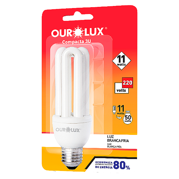 Lâmpada Fluorescente 3U 11W 220V 6400K.