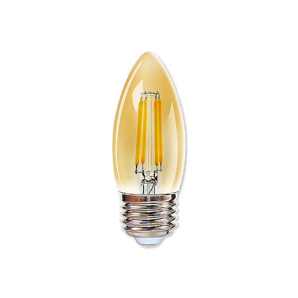 Lâmpada Filamento Led Vela 2W bivolt 2400K.