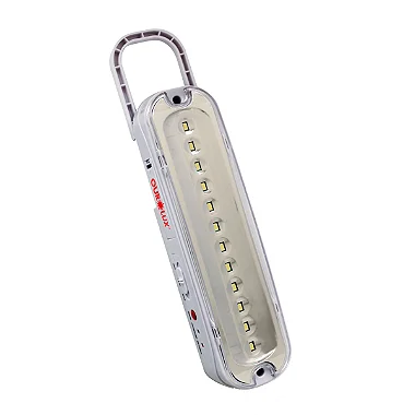 Luminária de Emergência 12 Superleds com Pilhas recarregáveis 2W 6400k.