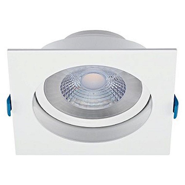 Plafon de embutir LED Easy recuado quadrado 30° 4000K 12W bivolt 14X14X7cm ABS branco.
