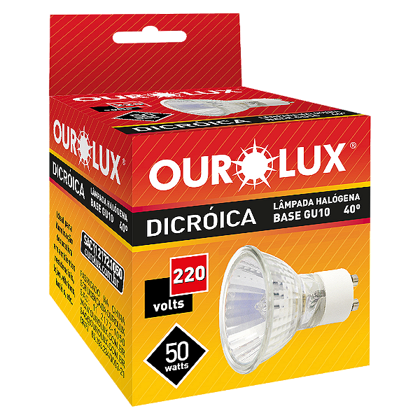 Lâmpada Dicróica GU10 50W 220V.