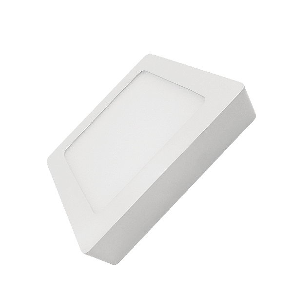 Plafon Superled Sobrepor 18W bivolt 6500K Quadrado 22,3cm x 22,3cm.