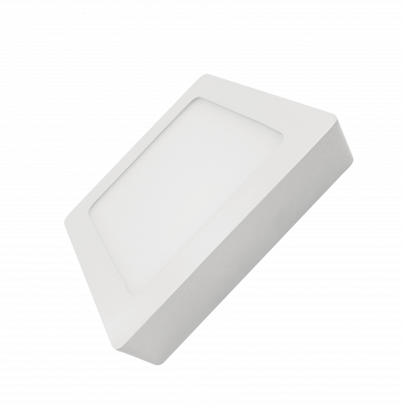 Plafon Superled Sobrepor 18W bivolt 2700K Quadrado 22,3cm x 22,3cm.