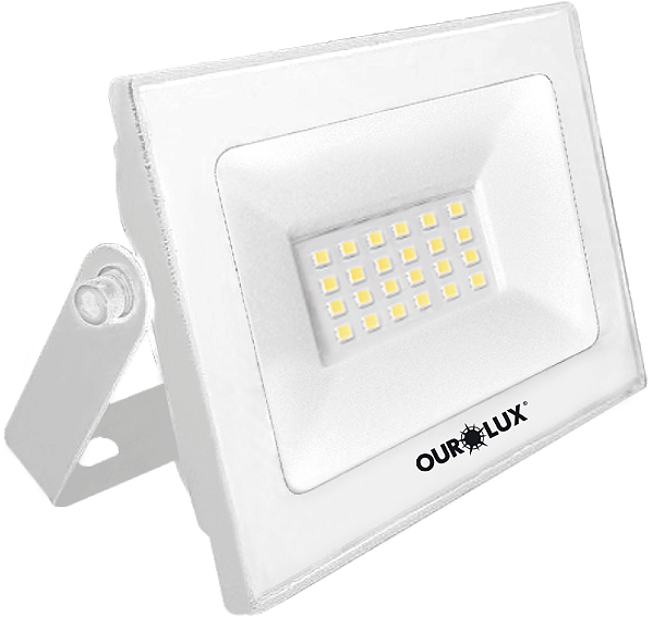 Refletor Superled Projetor Slim 20W Branco 6500K bivolt.