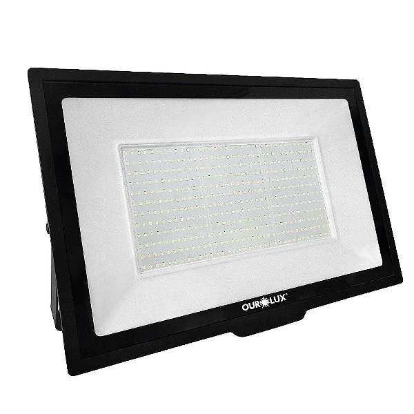Refletor Superled Projetor Slim 500W Preto 6500K bivolt.