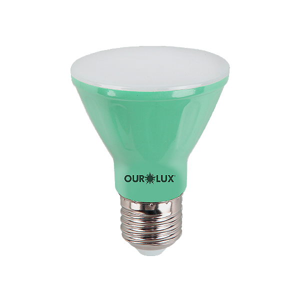 Lâmpada Superled PAR20 6W bivolt 30º Verde IP66.