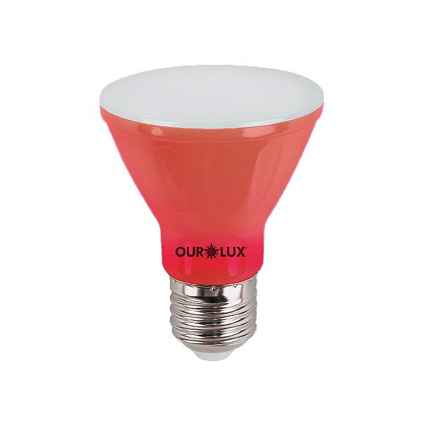 Lâmpada Superled PAR20 6W bivolt 30º Vermelho IP66.