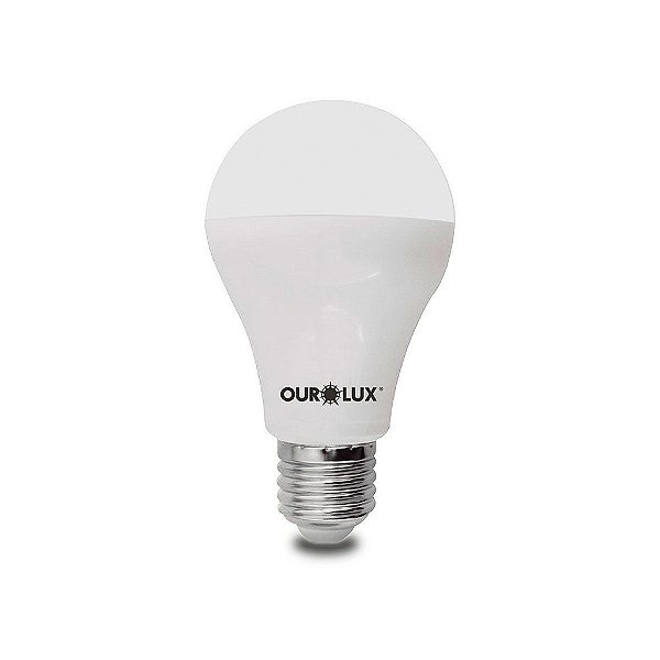 Lâmpada Superled Ouro 9W bivolt 6500K branco frio.