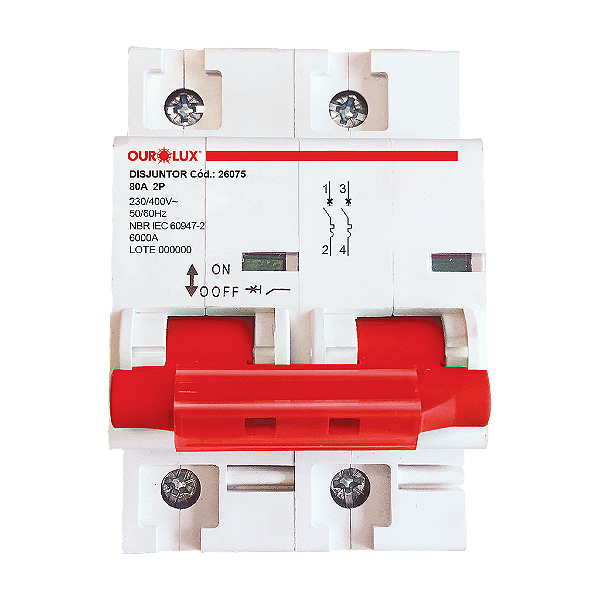 Disjuntor Bipolar 80A (C).