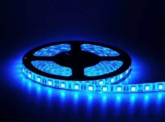 Fita LED 4,8W/M 24W 12V 5 metros IP20 Azul.