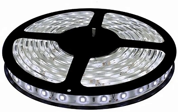 Fita LED 14,4W/M 72W 12V 5 metros IP20 6500K branco frio.