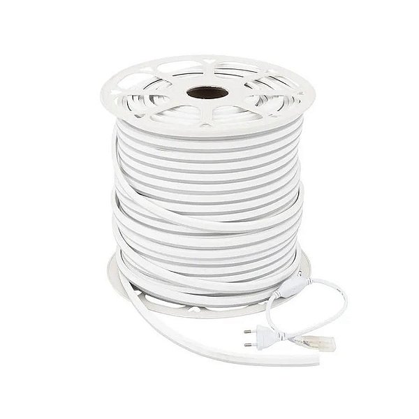 Fita LED Neon 12W/M 1.200W 12V 100 metros externo IP65 Âmbar.