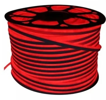 Fita LED Neon 12W/M 1.200W 12V 100 metros externo IP65 Vermelho.