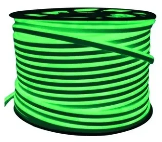 Fita LED Neon 12W/M 1.200W 12V 100 metros externo IP65 Verde.