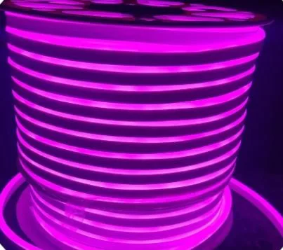 Fita LED Neon 12W/M 1.200W 12V 100 metros externo IP65 Roxo.