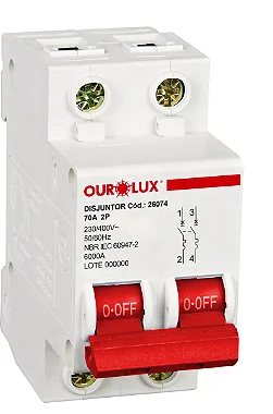 Disjuntor Bipolar 70A (C).