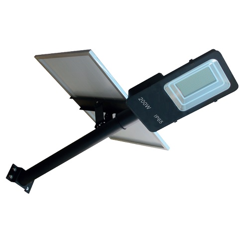 Luminária LED Pública 200W Preta Solar IP65 6500K INMETRO.