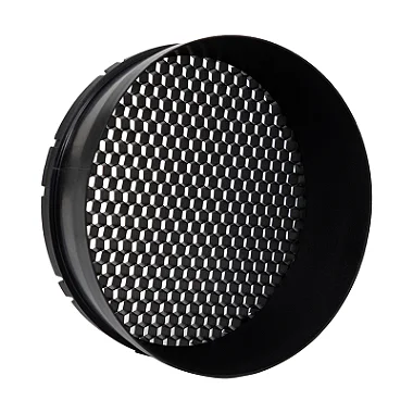 Acessório kit grade antiofuscante para spot flow AR111 alumínio e ABS preto.