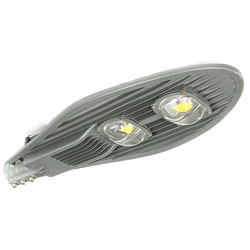 Luminária LED pública 100w Pétala Cinza COB 6500K INMETRO.