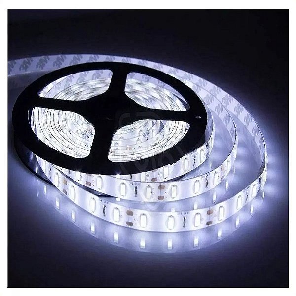 Fita led 5050 rolo 5m 300 leds 6500k IP65 a prova d'água.
