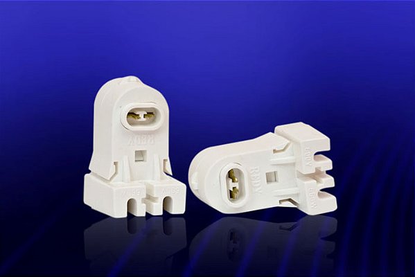 Soquete HO Fixo para lâmpada fluorescente base R17D.
