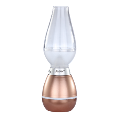 Luminária de mesa led Lampião com entrada USB 3000K 1,5W bivolt 20,4XØ7,2cm policarbonato rose.