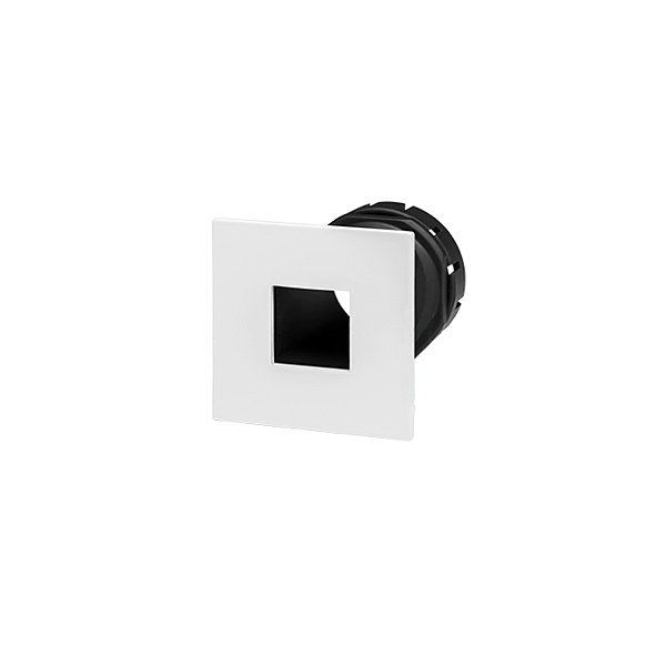 Plafon de embutir Narrow Olho de Moscou/Laser quadrado 20° MINI DICROICA máx. 15W 5X5X4,7cm metal e ABS branco e preto.