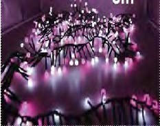 Pisca Festão 400 LEDS bolinha branco e rosa bivolt 3 metros IP65 com memória.
