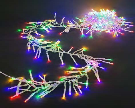 Pisca Festão 400 LEDS bolinha Colorido fio transparente bivolt 3 metros IP65 com memória.