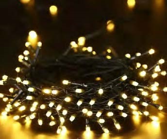 Pisca 400 LEDS bolinha Branco Quente 9 funções bivolt 12 metros IP65 com memória.