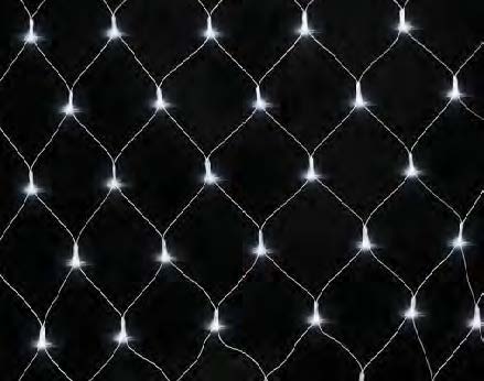 Rede de Natal sequencial com 144 LEDS e fio branco 8 funções 1,5m x 1,3m bivolt.