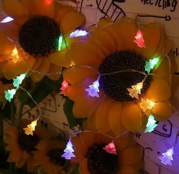 Cordão Pisca 20 Leds Em Formato De Árvore 8 Funções Bivolt.