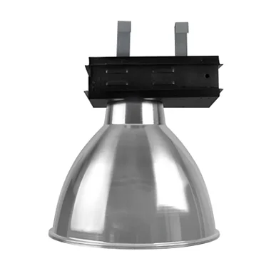 Luminária Industrial com alojamento caixa preta 16 polegadas E27.