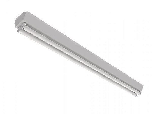 Luminária calha de sobrepor para 2 lâmpadas 36/40/45/65W 240cm (HO).