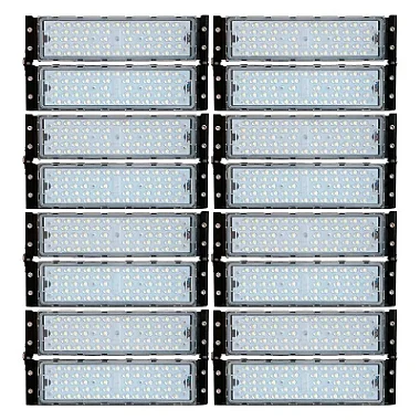 Refletor industrial led modular 800W 3000K branco quente bivolt IP67.