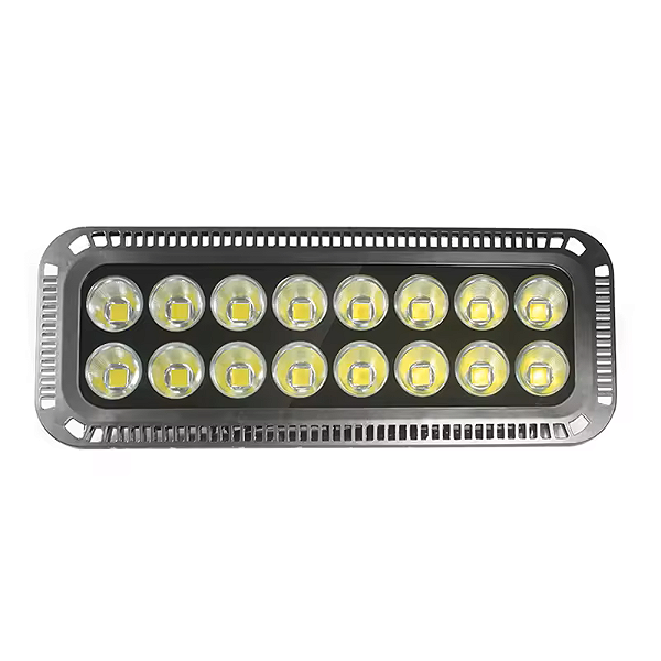 Refletor holofote LED Ultra COB preto 800w 3000K a prova d'água IP66.