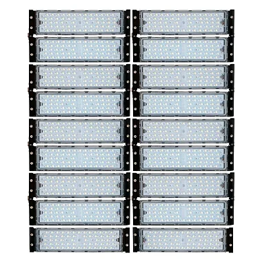 Refletor Industrial holofote modular LED 900W 3000K branco quente IP67.