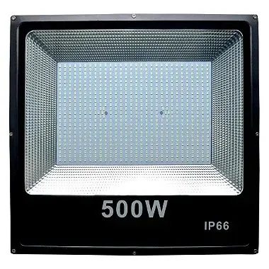 Refletor LED 500W Preto SMD 6500K branco frio IP66.