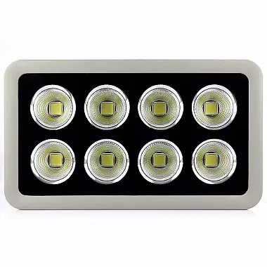 Refletor holofote LED Ultra COB cinza 400w 6500K branco frio IP66.